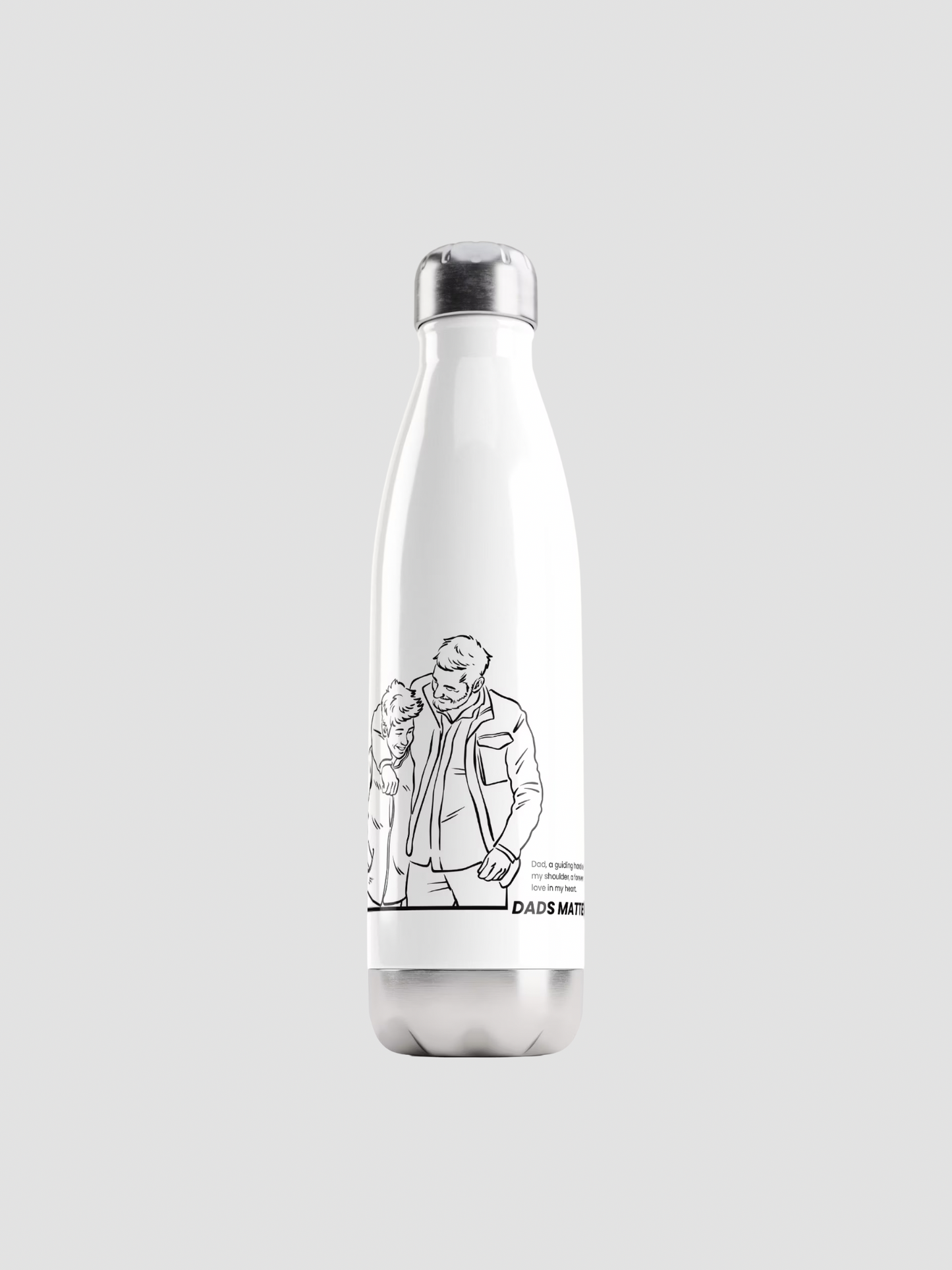 Dad’s Matter Stealthy Steel: 17oz Water Bottle