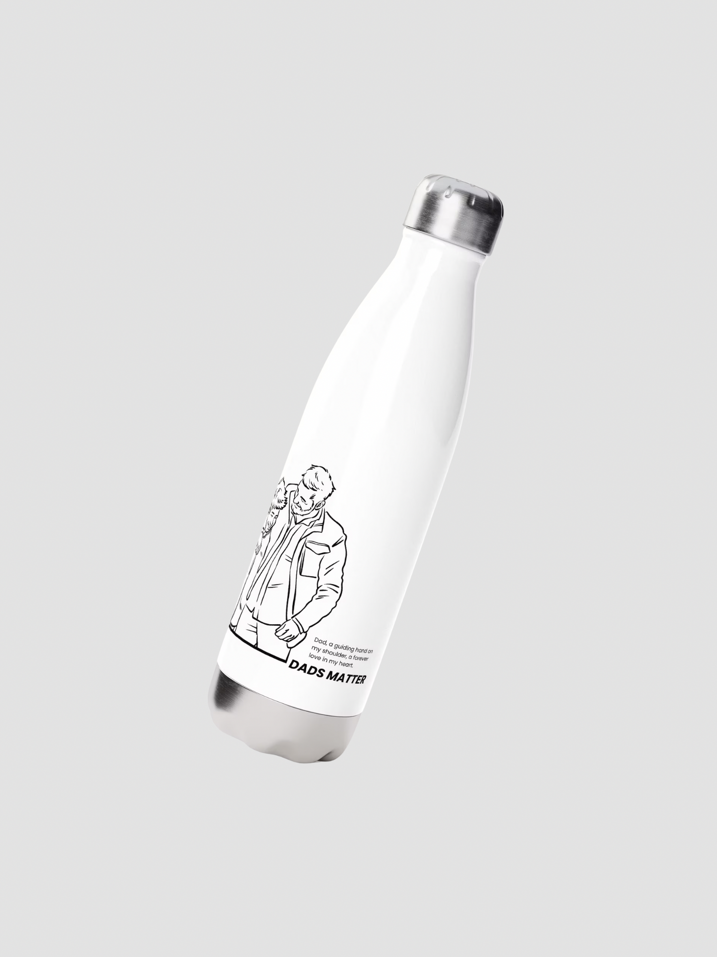 Dad’s Matter Stealthy Steel: 17oz Water Bottle