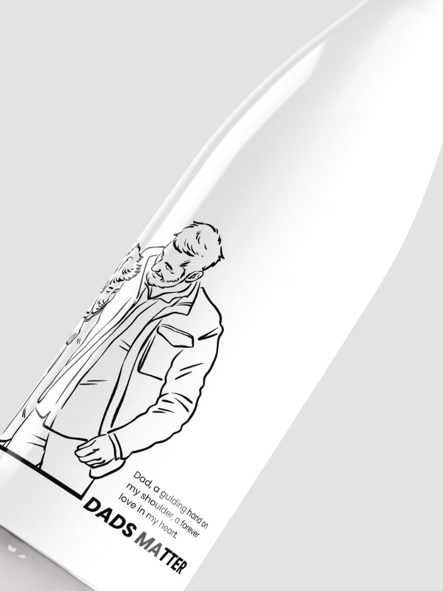 Dad’s Matter Stealthy Steel: 17oz Water Bottle